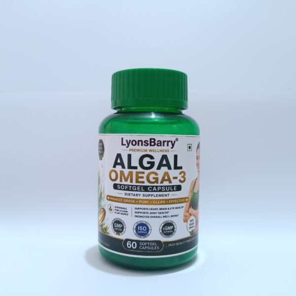 Algal Omega-3 Softgel Capsules – 500 mg Plant-Based Omega-3