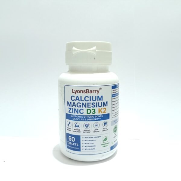 Calcium Magnesium Zinc with Vitamin D3 & K2 Tablets – Bone, Muscle & Immune Support