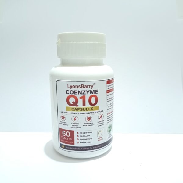 Coenzyme Q10 100 mg Capsules with Black Pepper Extract – Heart, Energy & Antioxidant