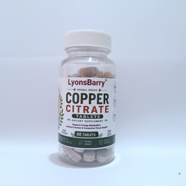 Copper Citrate 2 mg Tablets – Energy Metabolism, Immune & Connective Tissue Support