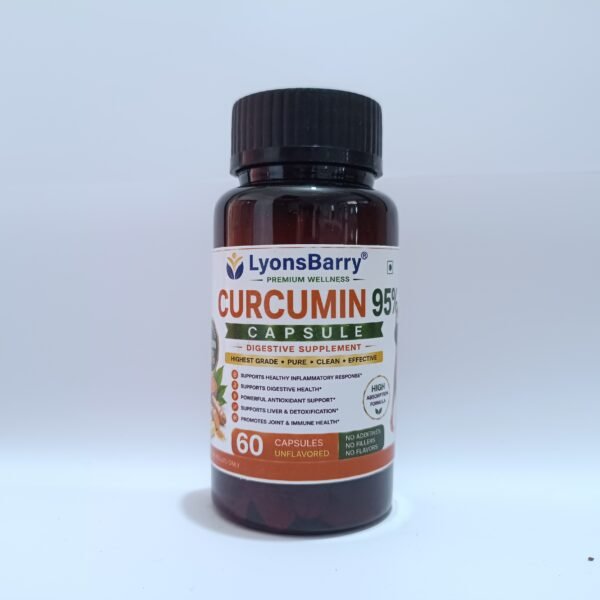 Curcumin 95% Extract 500 mg Capsules – Joint, Digestive & Antioxidant Support